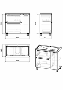 Тумба с раковиной Grossman Адель 90 109004+Madera Adel 70 4627173210232 цвет Белый-6