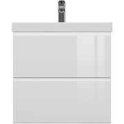 Тумба с раковиной Cersanit Moduo 60 64140+Como 60 S-UM-COM60/1-w подвесная Белая-1