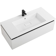 Тумба с раковиной Cezares Slider 100 SLIDER-1000-1C-SO-BO+100 CZR-1000/480-LV-MR-PRS подвесная Bianco Opaco-4