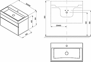 Тумба с раковиной Ravak SD Natural 80 X000001052+Natural 80 XJO01280000 подвесная Белая глянцевая-2