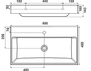 Тумба с раковиной Ravak SD Natural 80 X000001052+Natural 80 XJO01280000 подвесная Белая глянцевая-3