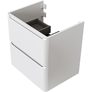Тумба с раковиной Raval Welto 60 Wel.01.60.2/P/W/RL+Solo 60 Solo.08.60/W/RL подвесная Белая-1