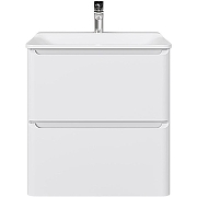 Тумба с раковиной Raval Welto 60 Wel.01.60.2/P/W/RL+Solo 60 Solo.08.60/W/RL подвесная Белая-2