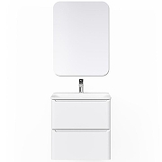 Тумба с раковиной Raval Welto 60 Wel.01.60.2/P/W/RL+Solo 60 Solo.08.60/W/RL подвесная Белая-14