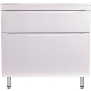 Тумба с раковиной Style Line Бергамо мини 90 Люкс Plus СС-00002361+Каре Люкс Мини 90 СС-00002360 Белая антискрейч