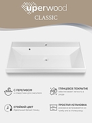 Тумба с раковиной Uperwood Tanos 80 2930205142+Classic 80 291020337 подвесная цвет Белый матовый Графит матовый-12