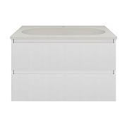 Тумба с раковиной Vincea Велле (Welle) 80 VMC-2WL800MW+80 VCB-4H800J подвесная цвет M.White Soft-touch-5