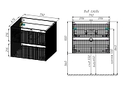 Тумба с раковиной Vincea Велле (Welle) 80 VMC-2WL800MW+80 VCB-4H800J подвесная цвет M.White Soft-touch-6