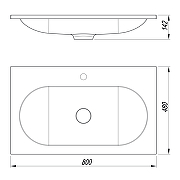 Тумба с раковиной Vincea Велле (Welle) 80 VMC-2WL800MW+80 VCB-4H800J подвесная цвет M.White Soft-touch-7