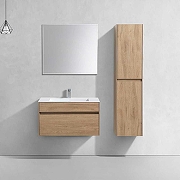 Тумба с раковиной Vincea Chiara 80 VMC-2C800NO+80 VCB-13800W подвесная N.Oak-1