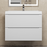 Тумба с раковиной Uperwood Tanos 70 291020243+Classic 70 291020336 подвесная цвет Белый матовый-5