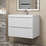 Тумба с раковиной Uperwood Tanos 70 291020243+Classic 70 291020336 подвесная цвет Белый матовый-6
