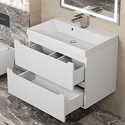 Тумба с раковиной Uperwood Tanos 70 291020243+Classic 70 291020336 подвесная цвет Белый матовый-7