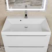 Тумба с раковиной Uperwood Tanos 70 291020243+Classic 70 291020336 подвесная цвет Белый матовый-9