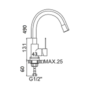 Кухонная мойка Wisent 50 WGS35050/W02-114/W405A/W302644/W74004-9  со смесителем цвет Сатин-18