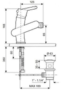 Смеситель для биде Emmevi Twist 6604 цвет Хром-1