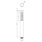 Ручной душ Omnires Contour CONTOUR-RAT цвет Антрацит-3