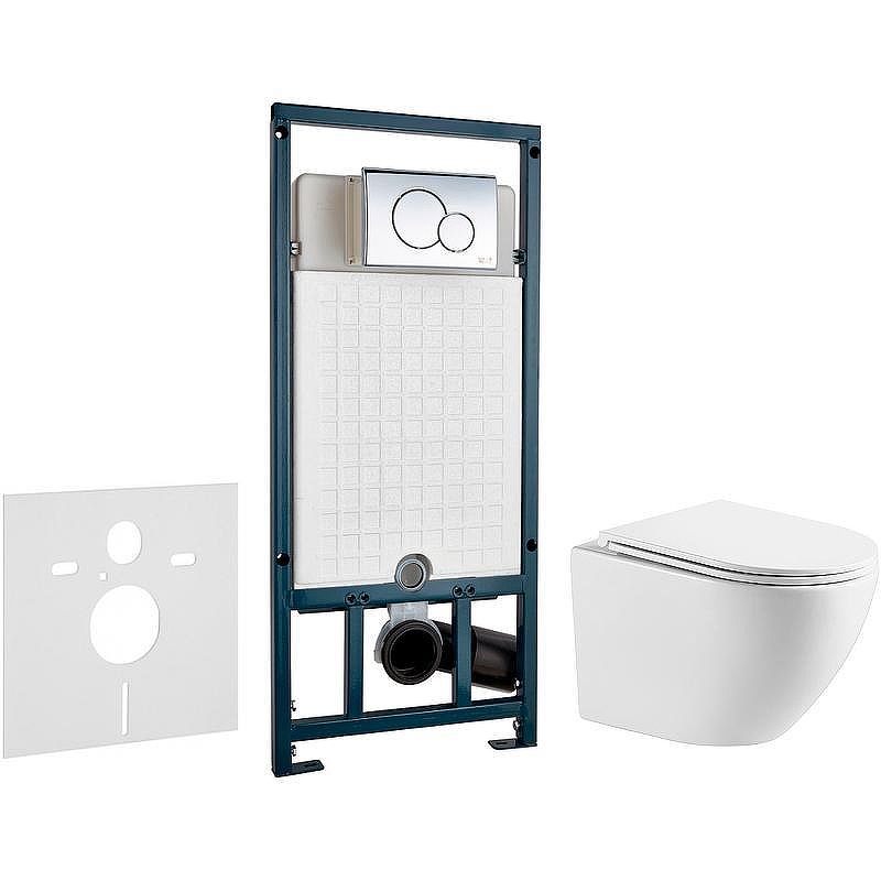 Унитаз с инсталляцией WellWant Aura WWU01121WK + WeltWasser WW Marberg 507 10000005949+10000005952 