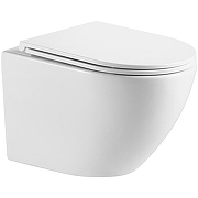 Унитаз с инсталляцией WellWant Aura WWU01121WK + Berges Atom 410 040332 с сиденьем Микролифт и Черной матовой клавишей смыва-1