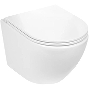 Унитаз с инсталляцией WellWant Aura WWU01121WK + Tece Profil 9400412 с сиденьем Микролифт и клавишей смыва Хром глянцевый-2