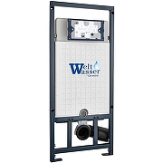 Унитаз с инсталляцией Ceramicanova Forma CN3009 + WeltWasser WW Marberg 507 10000005949+10000005953 с сиденьем Микролифт с клавишей смыва Хром глянцевый-3