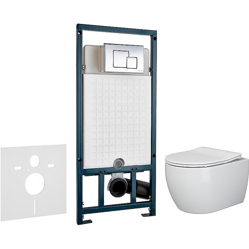 Унитаз с инсталляцией Ceramicanova Play CN3001 + WeltWasser WW Marberg 507 10000005949+10000005953 
