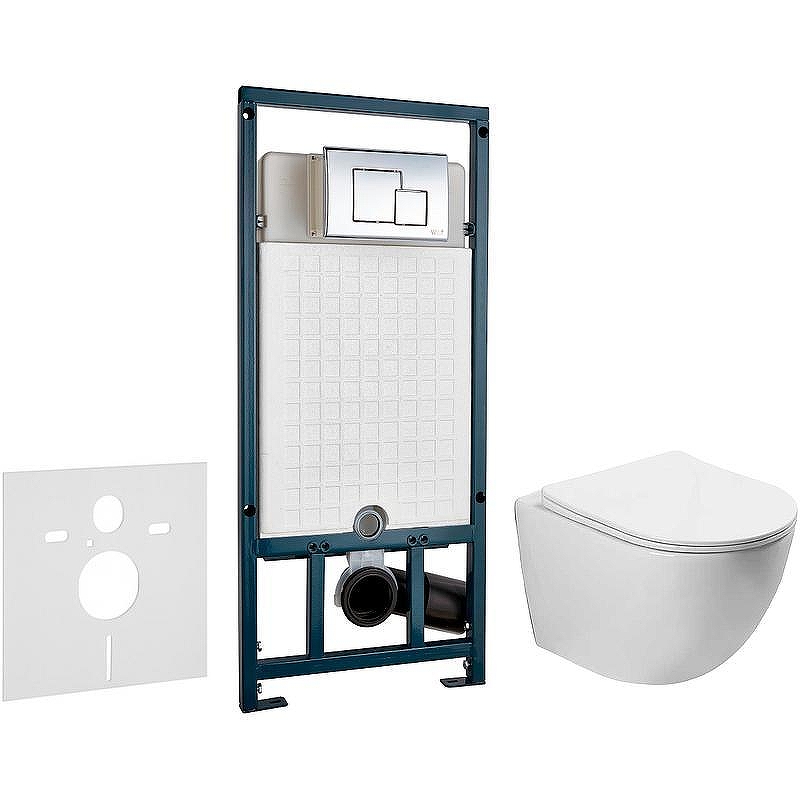 Унитаз с инсталляцией Vincea Globo VT1-14S + WeltWasser WW Marberg 507 10000005949+10000005953 
