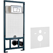 Унитаз с инсталляцией BelBagno Uno-Tor BB5177CH-TOR/SC + WeltWasser WW Marberg 507 10000005949+10000005953 с сиденьем Микролифт с клавишей смыва Хром глянцевый-11