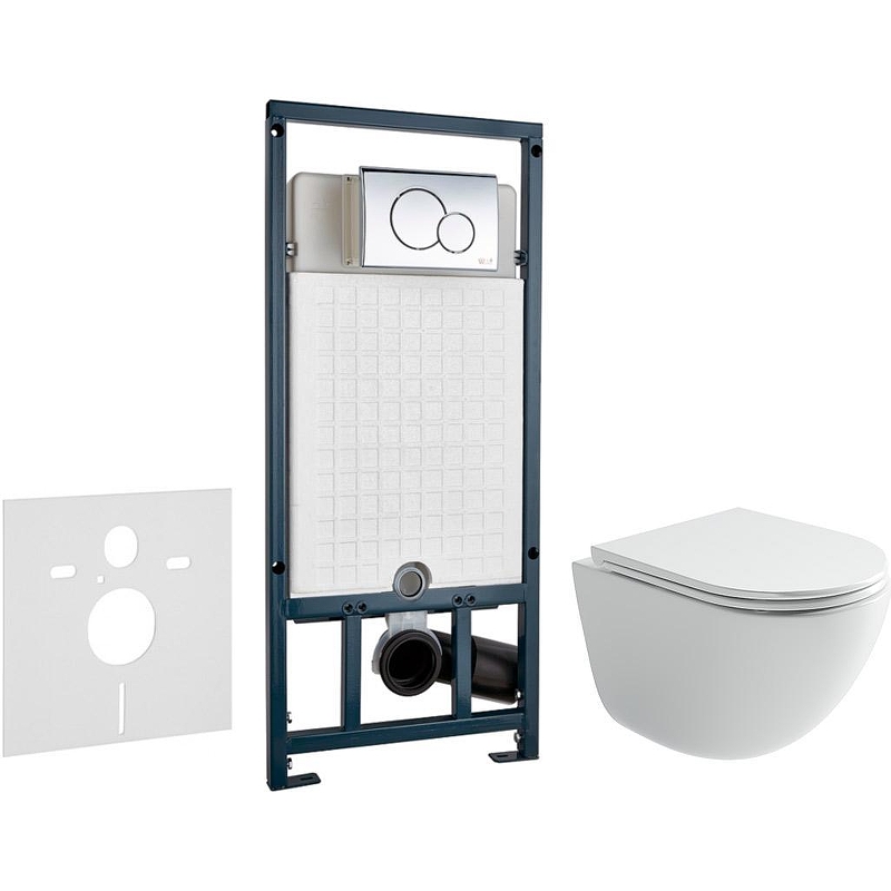 Унитаз с инсталляцией Ceramicanova Vogue CN4008T + WeltWasser WW Marberg 507 10000005949+10000005952 