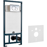 Унитаз с инсталляцией Ceramicanova Vogue CN4008T + WeltWasser WW Marberg 507 10000005949+10000005952 с сиденьем Микролифт с клавишей смыва Хром глянцевый-9