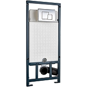 Унитаз с инсталляцией Ceramicanova Vogue CN4008T + WeltWasser WW Marberg 507 10000005949+10000005953 с сиденьем Микролифт с клавишей смыва Хром глянцевый-10