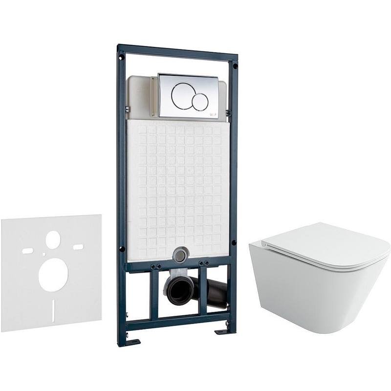Унитаз с инсталляцией Ceramicanova Union CN4009T + WeltWasser WW Marberg 507 10000005949+10000005952 