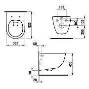 Унитаз с инсталляцией Laufen Pro Rimless 8.2096.6.000.000.1+8.9896.6.000.000.1 + Alcaplast Sadroмodul AM101/1120-0001+M671 с сиденьем Микролифт с клавишей смыва Хром-24