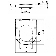 Унитаз с инсталляцией Laufen Pro Rimless 8.2096.6.000.000.1+8.9896.6.000.000.1 + Alcaplast Sadroмodul AM101/1120-0001+M578 с сиденьем Микролифт с Черной матовой клавишей смыва-24