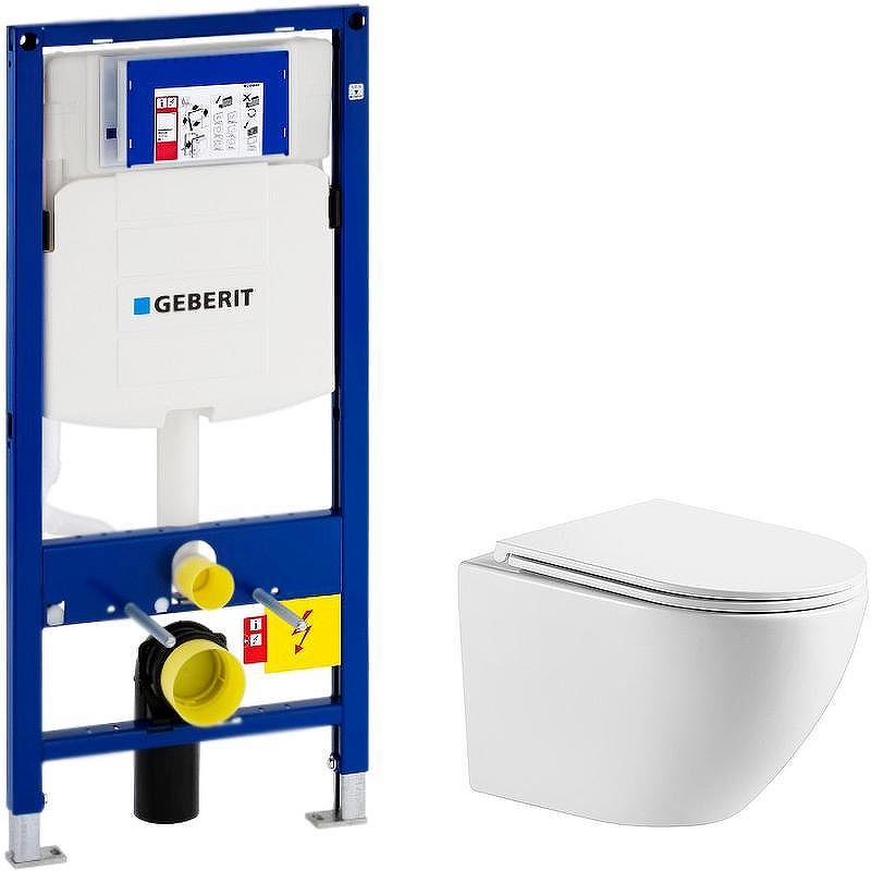 Унитаз с инсталляцией WellWant Aura WWU01121WK + Geberit Duofix Sigma UP320 111.300.00.5 