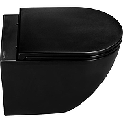 Унитаз с инсталляцией WellWant Aura WWU01122B + Berges Atom 410 040340 с сиденьем Микролифт и Черной матовой клавишей смыва-5