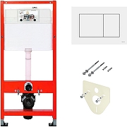 Унитаз с инсталляцией Ceramicanova Forma CN3009 + Tece Base 9400413 с сиденьем Микролифт и Белой клавишей смыва-2