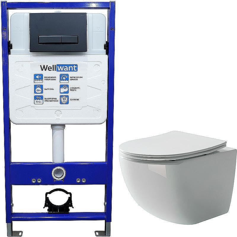 Унитаз с инсталляцией Ceramicanova Forma CN3009 + WellWant Standart 50 WWISI111BB 
