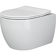 Унитаз с инсталляцией Ceramicanova Play CN3001 + WellWant Standart 50 WWISI111BB с сиденьем Микролифт и Черной матовой клавишей смыва-1