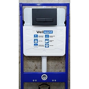 Унитаз с инсталляцией Vincea Globo VT1-14S + WellWant Standart 50 WWISI111BB с сиденьем Микролифт и Черной матовой клавишей смыва-6