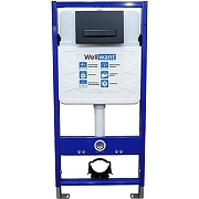 Унитаз с инсталляцией CeramaLux 2197 + WellWant Standart 50 WWISI111BB с сиденьем Микролифт и Черной матовой клавишей смыва-10