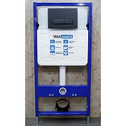 Унитаз с инсталляцией Ceramicanova Vogue CN4008T + WellWant Standart 50 WWISI111BB с сиденьем Микролифт и Черной матовой клавишей смыва-10