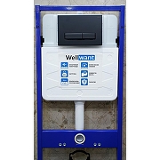Унитаз с инсталляцией Ceramicanova Vogue CN4008T + WellWant Standart 50 WWISI111BB с сиденьем Микролифт и Черной матовой клавишей смыва-12