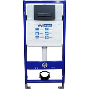 Унитаз с инсталляцией Ceramicanova Union CN4009T + WellWant Standart 50 WWISI111BB с сиденьем Микролифт и Черной матовой клавишей смыва-12