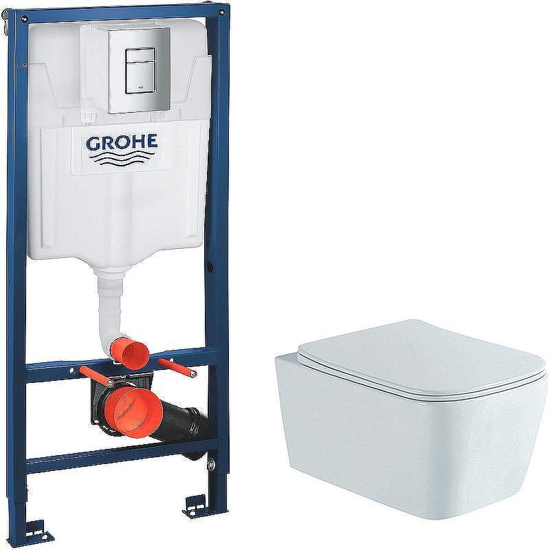 Унитаз с инсталляцией Aquatek Либра New AQ1148N-00 + Grohe Rapid SL 38772001 