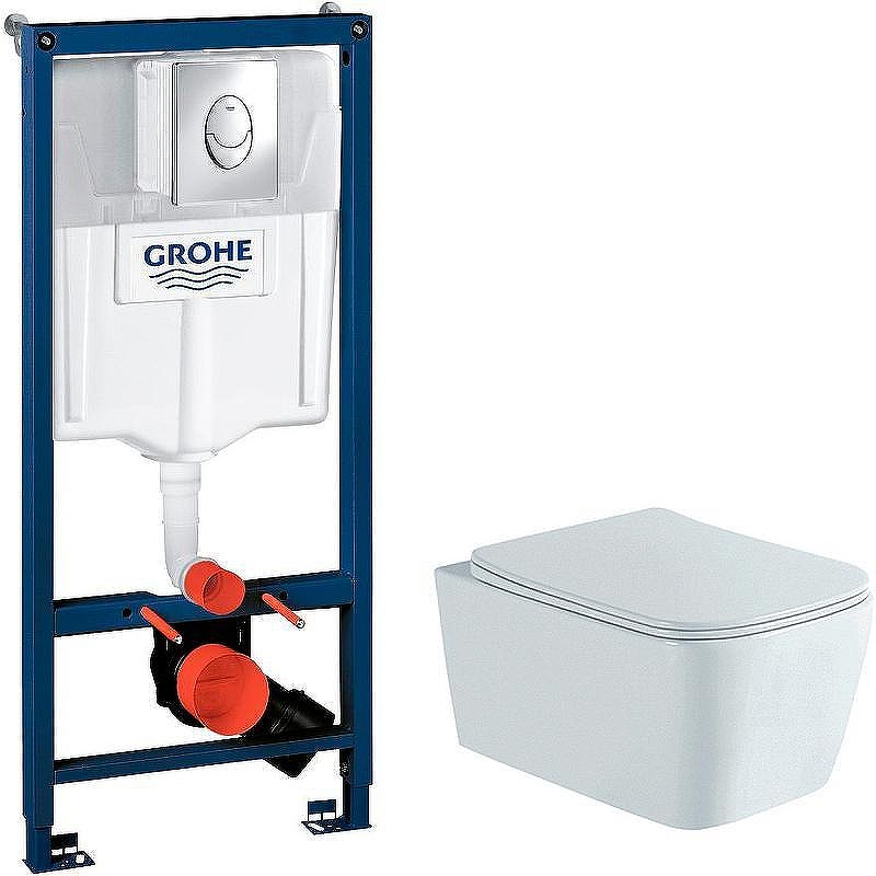 Унитаз с инсталляцией Aquatek Либра New AQ1148N-00 + Grohe Rapid SL 38721001 