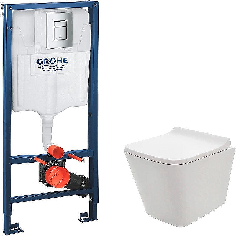 Унитаз с инсталляцией AQUAme AQM2004 + Grohe Rapid SL 38772001 