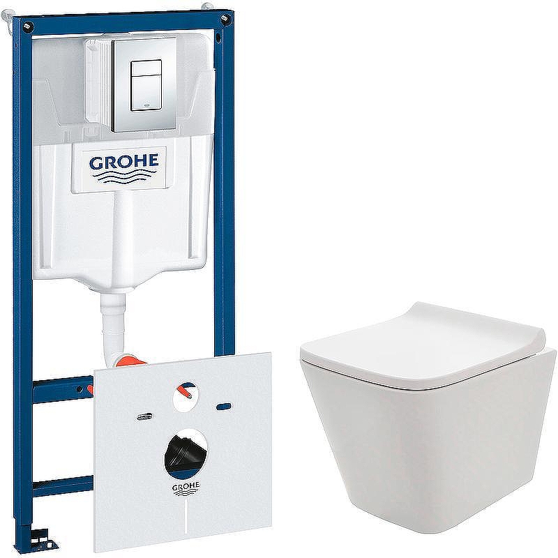Унитаз с инсталляцией AQUAme AQM2004 + Grohe Rapid SL 38775001 