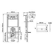 Унитаз с инсталляцией WeltWasser Merzbach 043 GL-WT 10000009939 + Berges Novum L3 040213 с сиденьем Микролифт и клавишей смыва Хром-11