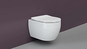 Унитаз с инсталляцией Ceramicanova Play CN3001 + Berges Atom 410 040340 с сиденьем Микролифт и Черной матовой клавишей смыва-7